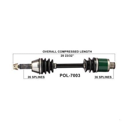 Wide Open OE Replacement CV Axle for POL REAR SPORTSMAN 700 02 POL-7003